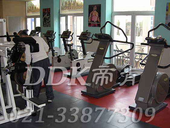 室内健身房运动地面材料（31）_红色加灰色