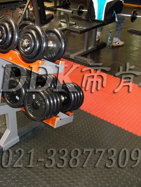 室内健身房运动地面材料（37）_橙红色加深灰色