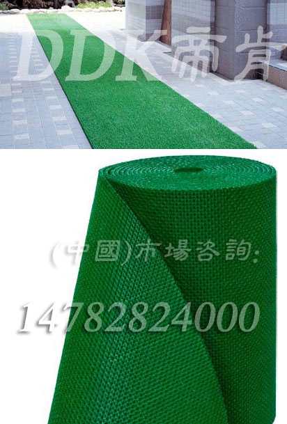 DDK绿色草坪刮泥地毯,