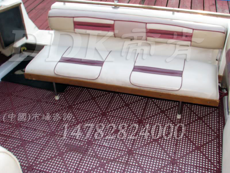 014灵活游艇甲板网状纹理12mm厚PVC防滑垫,